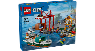 LEGO City 60422 Tengerparti kikötő teherszállító hajóval